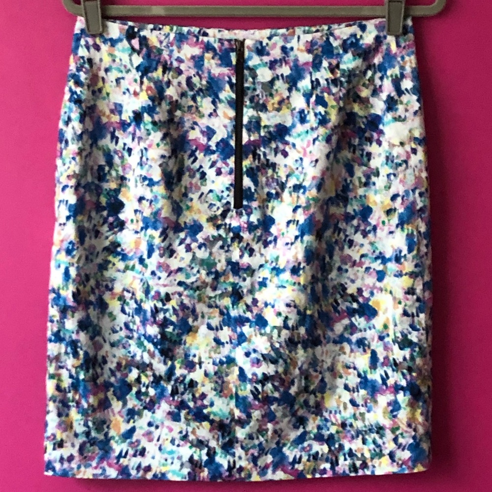 Ann Taylor Multicolored Pencil Skirt 10 Petite New - Picture 4 of 8